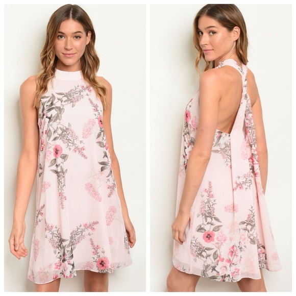 🆕Pink floral dress. - Picture 2 of 4